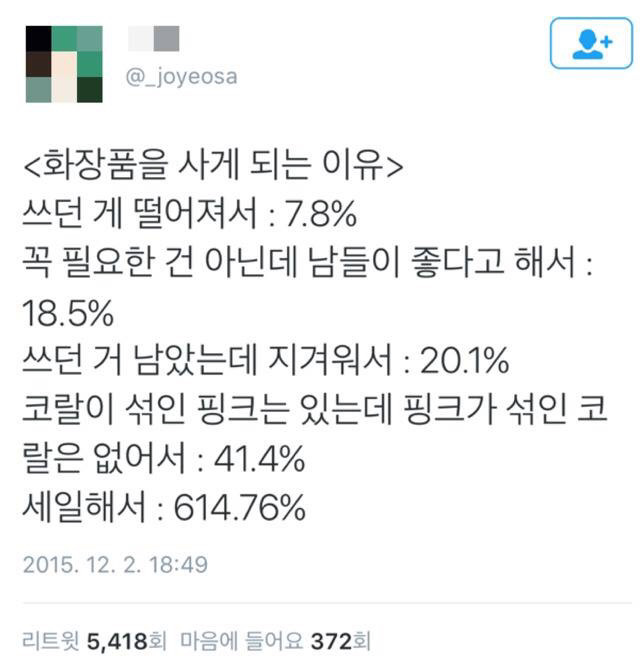 여자들이 화장품 사는 이유.. | 인스티즈