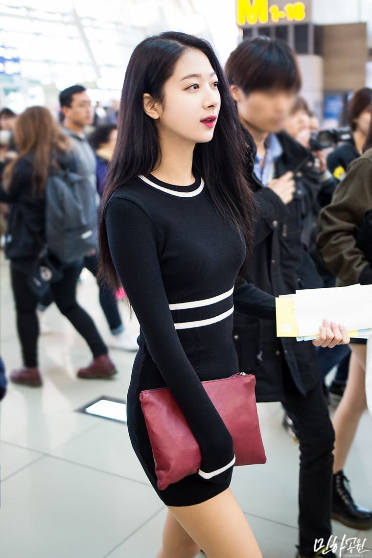 160318 나뮤 꽃단애 민하 인천공항 출국 (진짜 겁나게... 이쁘다...) | 인스티즈