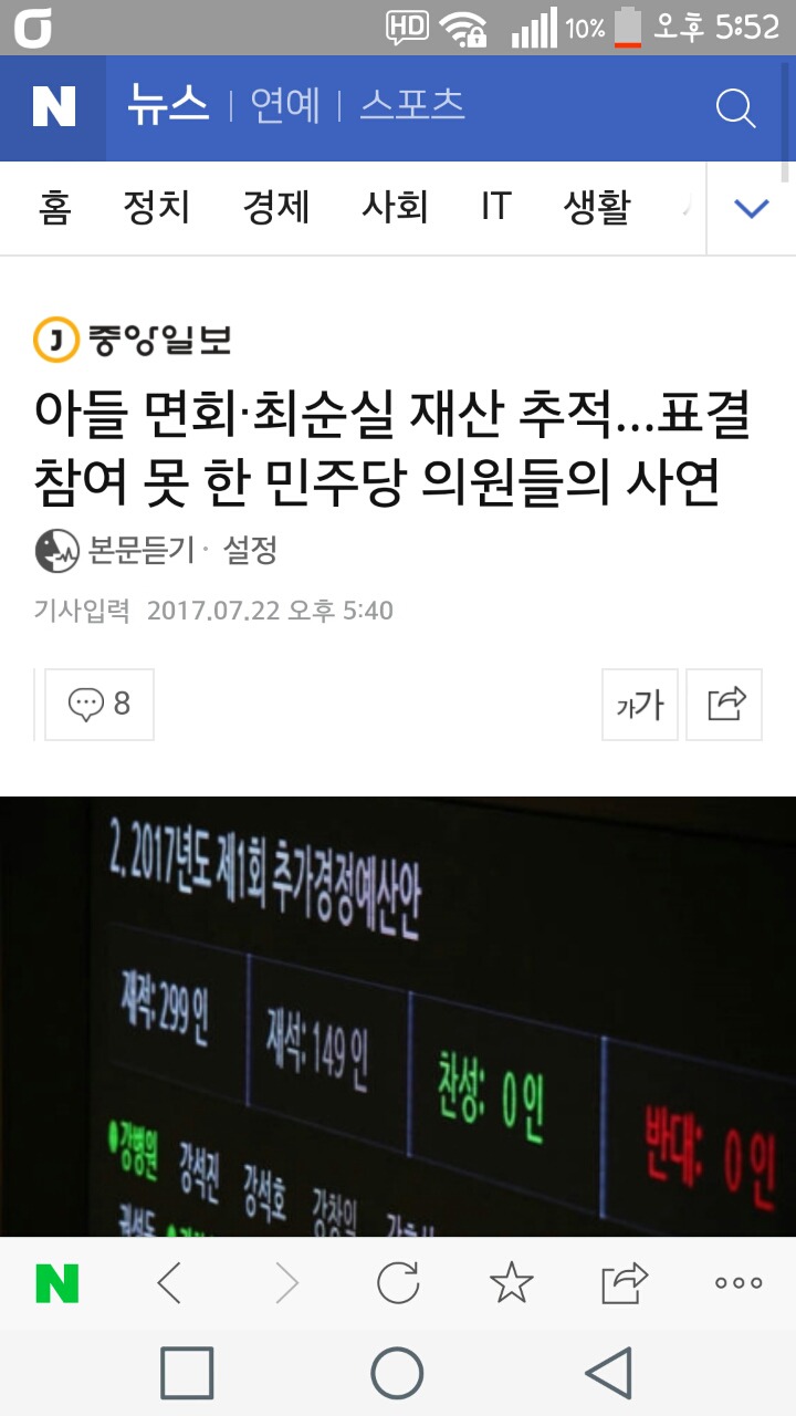 아들 면회•최순실 재산 추적...표결 참여 못 한 민주당 의원들의 사연 | 인스티즈
