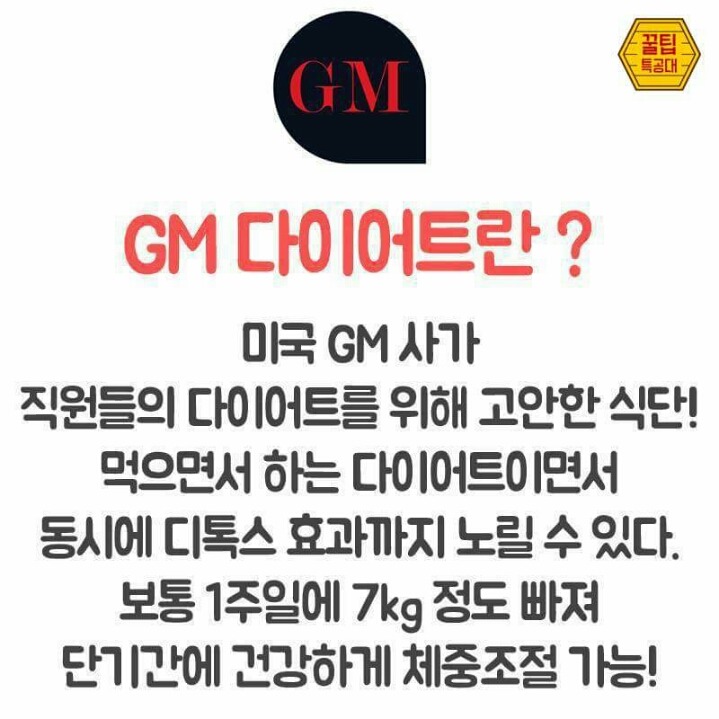 7Days 7kg GM 다이어트 | 인스티즈