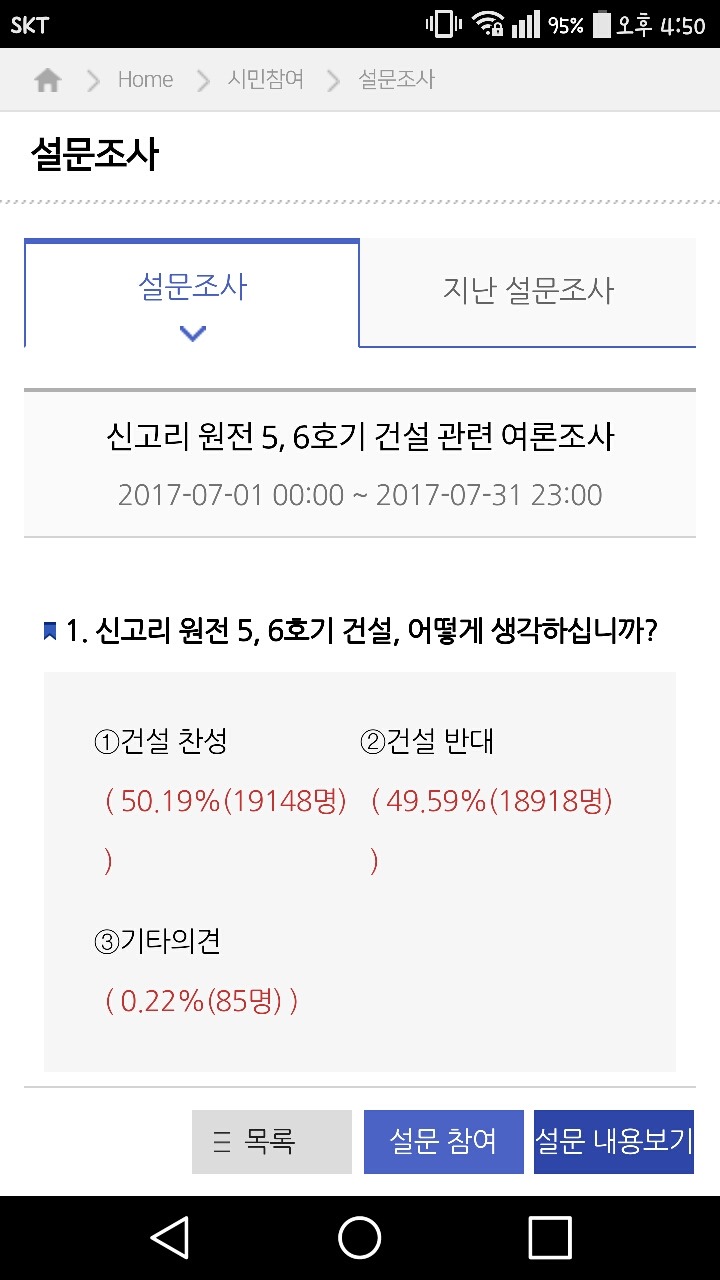 원전 건설 반대투표 1000여명차로 지고 있네요ㅠㅠ | 인스티즈
