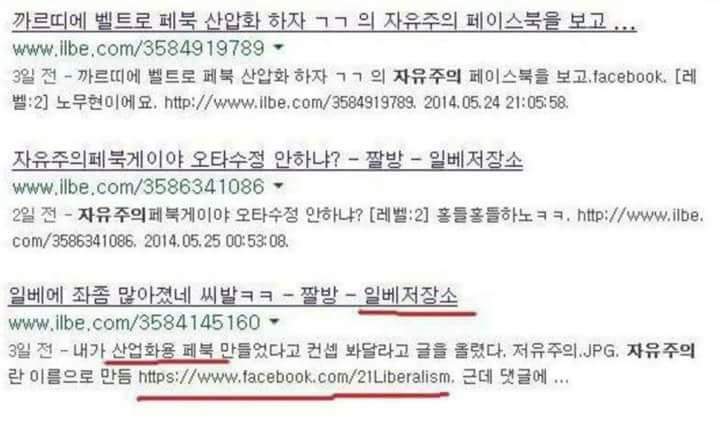 페이스북에 산업화용 페이지 만든 일베 | 인스티즈