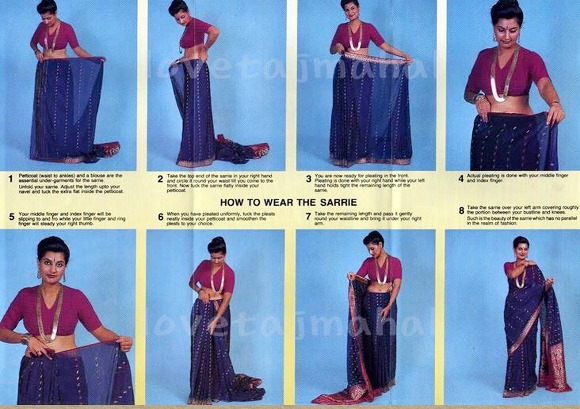 천 한장으로 모양을 내는 인도의 전통의상 | 인스티즈