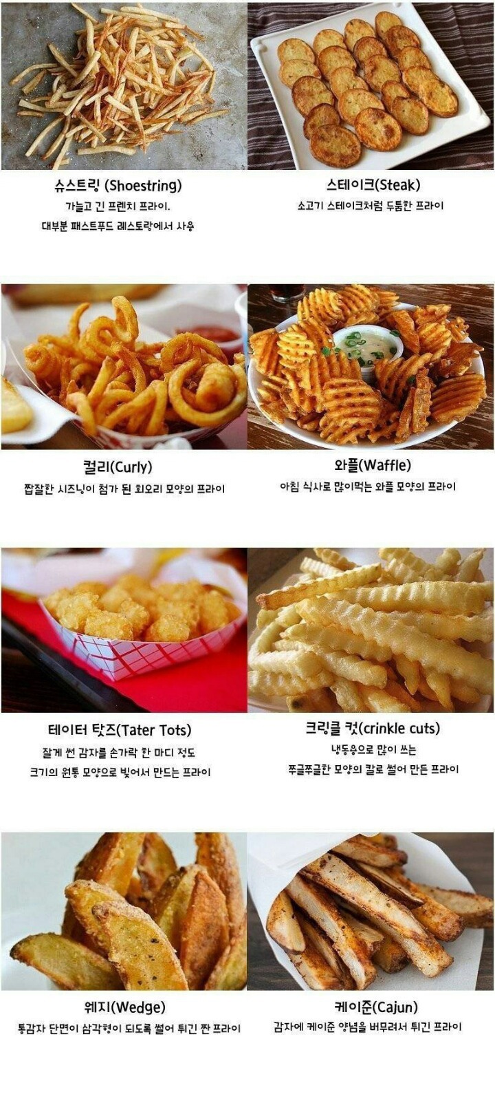 감자튀김별 종류.jpg | 인스티즈