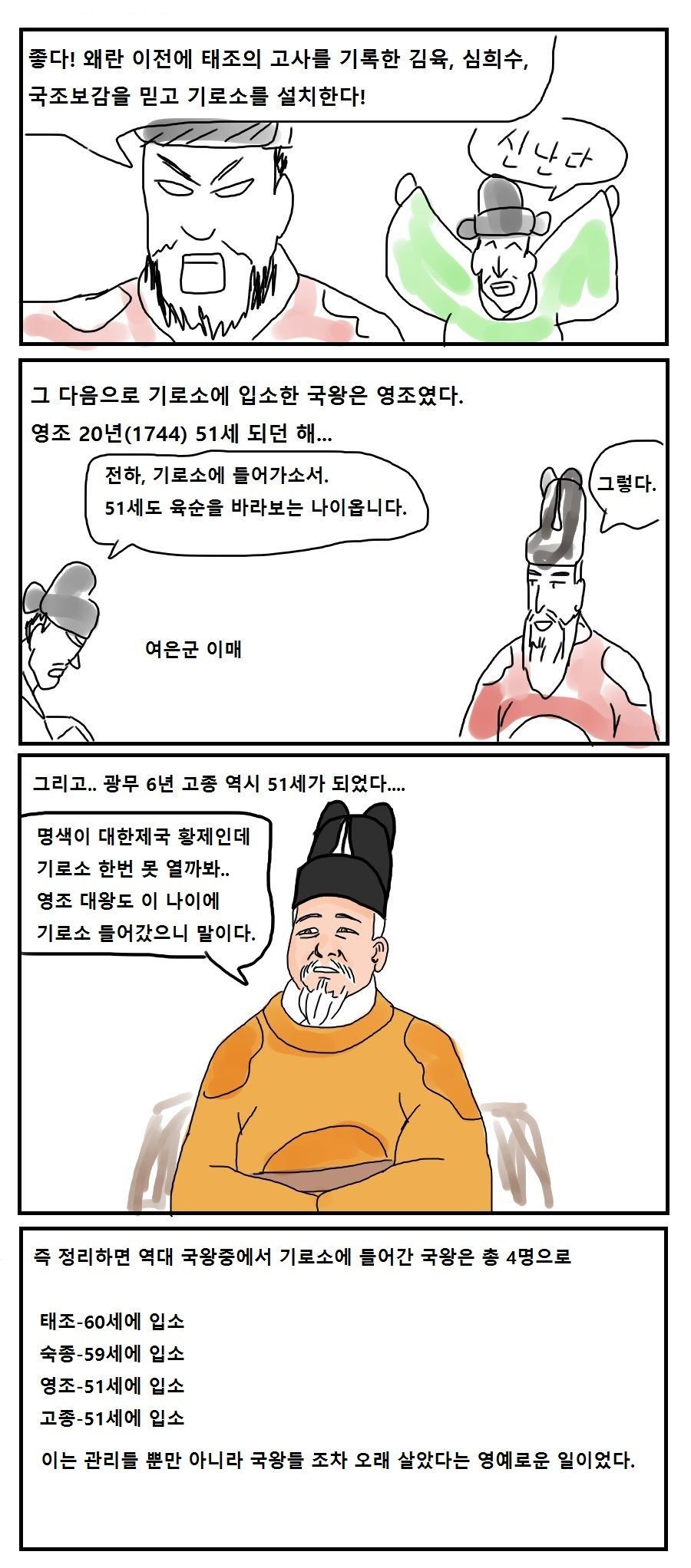 삼한일통의 역사만화] 조선국왕의 기로소 입소 | 인스티즈