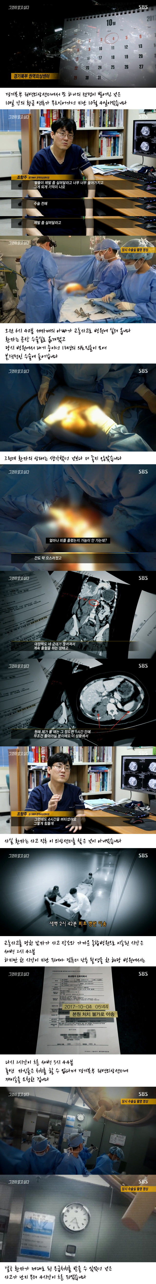 [그것이알고싶다] 칼잡이의 비망록 - 권역 외상센터의 민낯을 기록하다 - 01 | 인스티즈