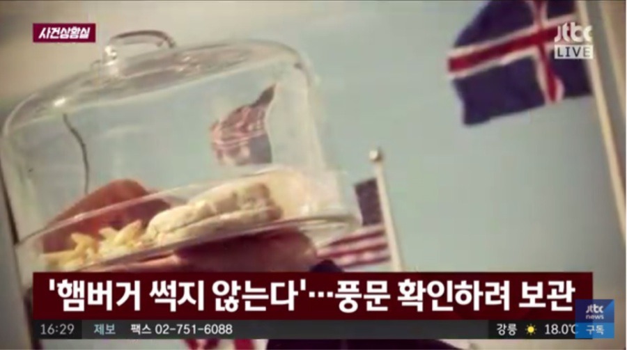 10년이 지나도 썩지않는 맥도날드 햄버거 세트 | 인스티즈